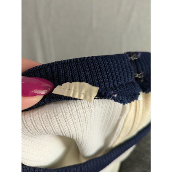 Jerell of Texas Knit Dress Women's XS White Rib Knit Vintage Y2k 70's Mini Dress - Picture 10 of 12